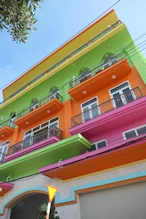 Colourful house in town