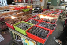 Market (quiet due to new year) dried fish