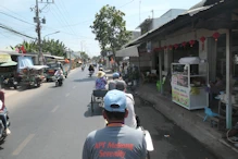 Riding in  the bike trailer