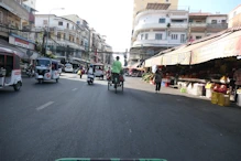 Riding through the town