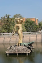 Goddess and crocodile