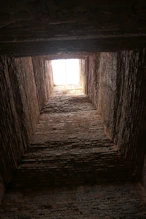 Inside old brick temple