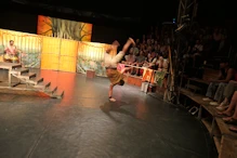 The show incredible strength and flexibility