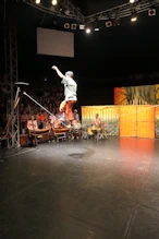 The show incredible strength and flexibility