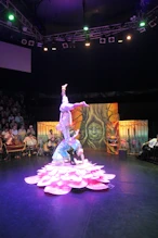 The show incredible strength and flexibility