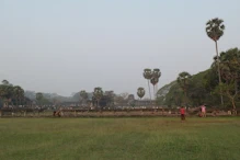 The area between moat and temple