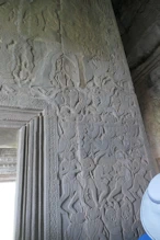 Decorative carvings on wall