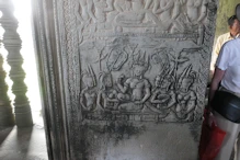 Decorative carvings on wall