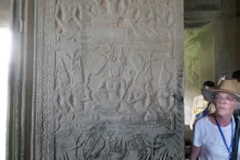 Decorative carvings on wall