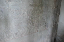 Decorative carvings on wall