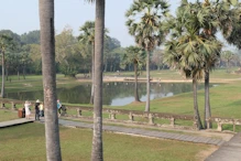 View over reflection pool