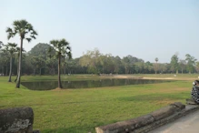 View over reflection pool