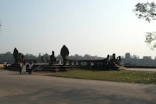 Restored entrance to bridge over moat