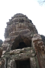 Top of tower showing collapsed corridor