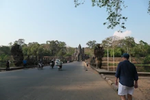 Main entrance bridge to temple compound