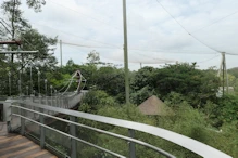 One of the raised walkways