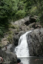Main cascade and swimming pool