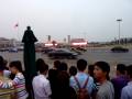 Beijing – Tiananmen Square gettiing ready for flag lowering