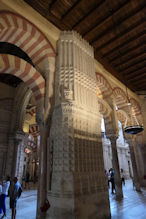 Carved stone column