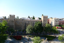 View towards the Alcazar from roof