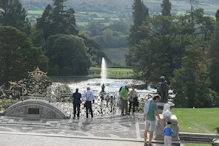 Looking down to the pond