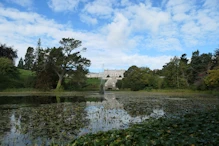 View to house across pond