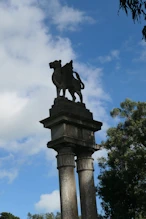 Camel on pole