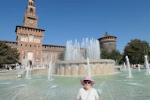 Plaza in front of main gate + Robyn