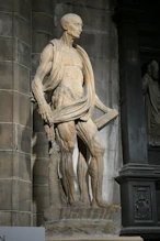 A great and chilling sculpture the martyrdom of St Bartholemew