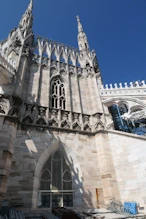 Section of wall with restoration
