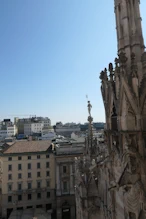 Spire with man with a flag