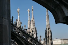 Spires with statues on top