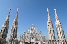The back of the top of the facade
