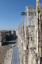 Looking along the south side to the square