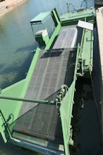 Rubbish collecting barge