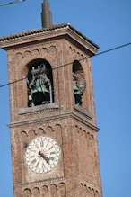 Bell tower showing wheel for turning the bell