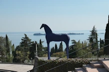 Bule horse statue