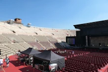View over arena and stage