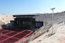 View over arena and stage