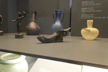Glass vessels + small bronzes