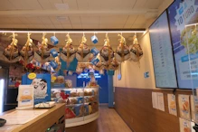 Hams that look decorated for Christmas