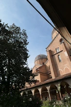 Cloister looking up to church