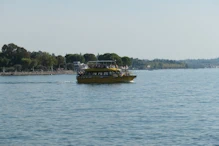 A well laden ferry departing