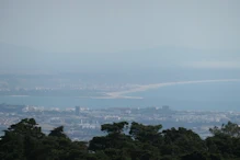 View to the entrance to Lisbon harbour