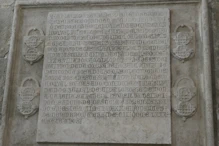 Inscription above knight's tomb
