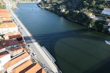 Shadow of high steel bridge