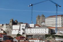 Church towers on north side