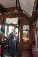Interior of old style llittle tram