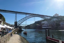 Walking up to cross Luis bridge lower