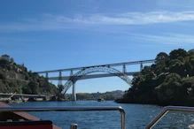 Old steel bridge with concrete one behind